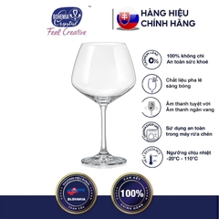 Bộ 6 ly rượu vang pha lê 580 ml burgundy Tiệp Khắc