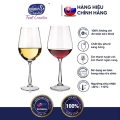 Bộ 4 Ly Uống Rượu Vang Pha Lê Gourmep Tiệp Khắc ( Vang trắng + Đỏ )