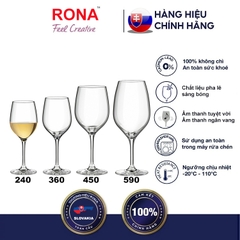 Ly Uống Rượu Vang Pha Lê Editon Rona Tiệp Khắc
