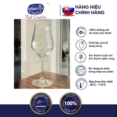 Bộ 6 ly rượu vang pha lê tulipa optic 450 ml Tiệp Khắc