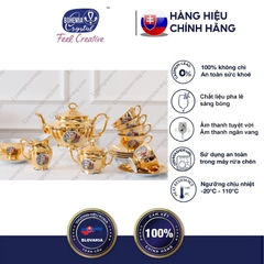 Bộ bình trà sứ CS ZLATO GR họa tiết mạ vàng 24k Tiệp khắc