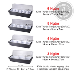 Khay topping nhựa 3,4,5,6 ngăn