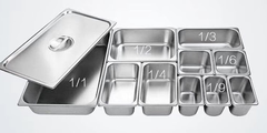 Bộ khay topping kèm nắp inox