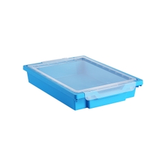 Gratnells Shallow Tray, CyanBlue (Pack of 4)