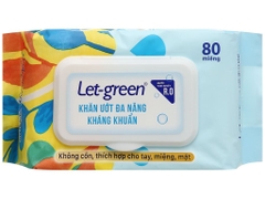 Khăn ướt không cồn 80 miếng Let-green