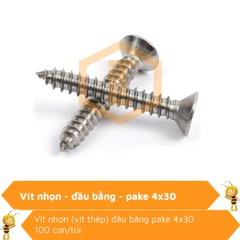 Vít nhọn đầu bằng pake 4x30