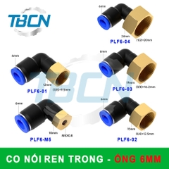 Co Nối Nhanh Khí Nén Ống 6mm Ren Trong
