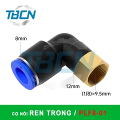 Co Nối Nhanh Khí Nén Ống 8mm Ren Trong