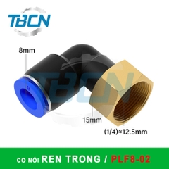 Co Nối Nhanh Ống 8mm Ren Trong PLF8-02