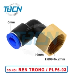 Co Nối Nhanh Ống 6mm Ren Trong PLF6-03