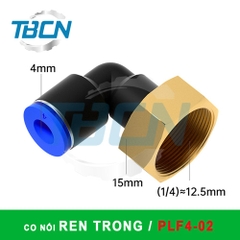 Co Nối Nhanh Ống 4mm Ren Trong R1/4