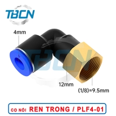 Co Nối Nhanh Ống 4mm Ren Trong R1/8