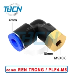 Co Nối Nhanh Ống 4mm Ren Trong M5