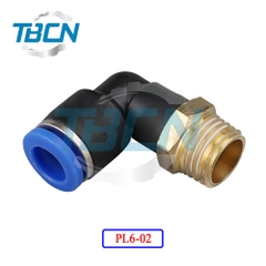 Co Nối Ống Hơi Ren Ngoài PL6-02