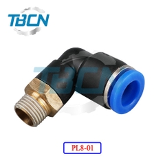 Co Nối Ống Hơi Ren Ngoài PL8-01