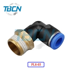 Co Nối Ống Hơi Ren Ngoài PL8-03