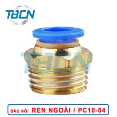 Đầu Nối Nhanh Khí Nén Ren Ngoài PC10-04
