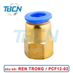 Đầu Nối Nhanh Khí Nén Ren Trong PCF12-02