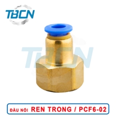 Đầu Nối Nhanh Khí Nén Ren Trong PCF6-02
