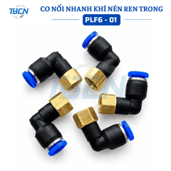 Co Nối Nhanh Ống Hơi 6mm Ren Trong