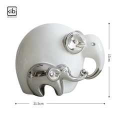 DECOR TƯỢNG VOI TRẮNG BẠC