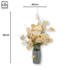 BÌNH HOA LỤA ĐỂ BÀN - CAMELLIA