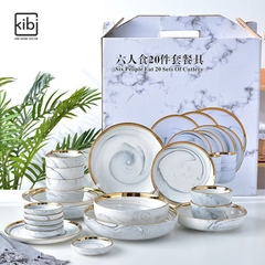 BỘ BÁT ĐĨA ĂN VÂN ĐÁ 26PCS