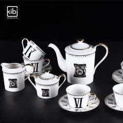 SET BÌNH TRÀ  - CAFE RETRO BLACK & WHITE