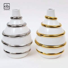 BÌNH GỐM MẠ VÀNG BẠC PHONG CÁCH CHÂU ÂU BG01