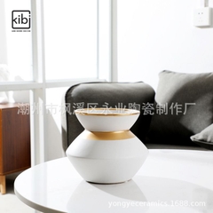 BÌNH GỐM VIỀN VÀNG BG03