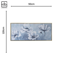 TRANH SƠN DẦU HOA POPPY XANH
