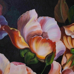 TRANH SƠN DẦU VƯỜN HOA