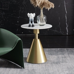 BÀN TRÀ GÓC SOFA MẶT ĐÁ TITAN