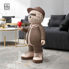 TƯỢNG DÉCOR GẤU BẮN TIM