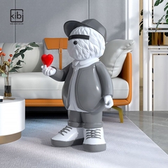 TƯỢNG DÉCOR GẤU BẮN TIM