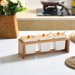 BỘ ĐỰNG GIA VỊ KỆ GỖ