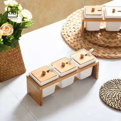 BỘ ĐỰNG GIA VỊ KỆ GỖ