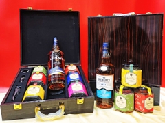 Set quà Tết 2025 - Hộp rượu vang & whiskey đẳng cấp