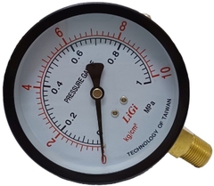 Đồng hồ đo áp suất LIGI không dầu mặt phi 100mm, dải đo: (0-1) kg/cm2 đến (0-400) kg/cm2