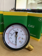 Đồng hồ đo áp suất không có dầu 7kg mặt 63mm LIGI