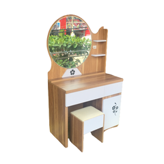 Bàn trang điểm Melamin cải vàng gương tròn 0.8m 1424