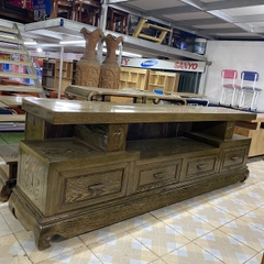 Kệ ti vi gỗ Mun hoa Nam Phi kiểu nhật