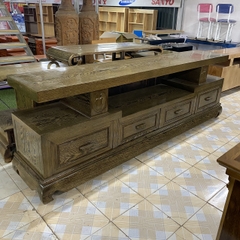 Kệ ti vi gỗ Mun hoa Nam Phi kiểu nhật