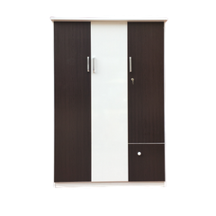 Tủ áo nhựa 3 cánh đen trắng 3D-1456