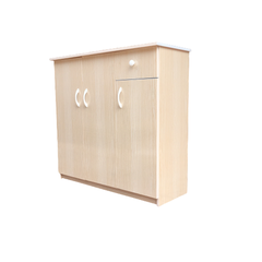 Tủ giày nhựa 3 cánh vân sồi trắng