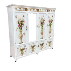 Tủ áo nhôm 4 cánh+gương 3D 1506