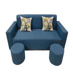 Sofa nỉ văng tay vuông màu xanh đậm