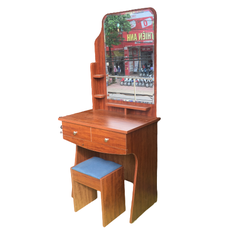 Bàn trang điểm Simily nâu đỏ gương chữ nhật 0.6m 1419