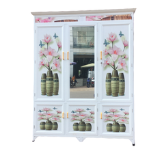 Tủ áo nhôm 3 cánh+gương 3D 1517