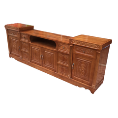 Kệ ti vi gỗ Veneer Hương Xám 2.4m HP